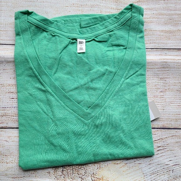 Vneck Basic Tshirt Tee Green Size XXS - Picture 2 of 6
